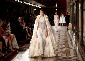 Chanel visits the Paris Opera House with haute couture clothes.